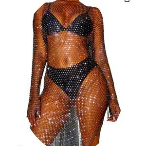 Rhinestone cover up, only worn once